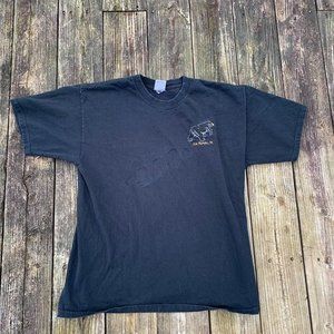 Vintage 80's Black Embossed Kodiak Black Bear Tee with Embroidery XL
